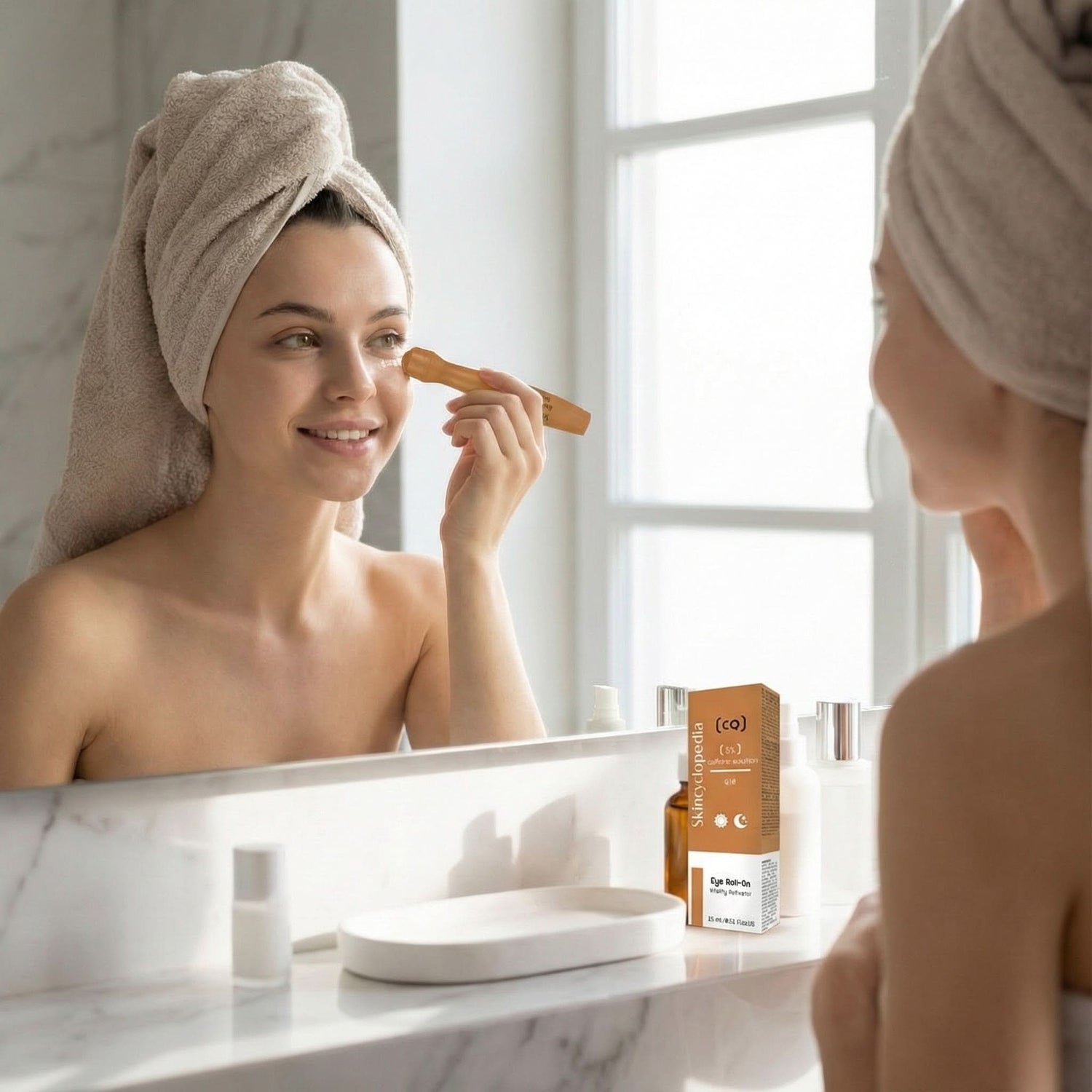 Енергизиращ и ревитализиращ рол-он серум за околоочния контур с 5% разтвор на кофеин + Q10, 15ml