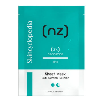 Anti-blemish face mask sheet with niacinamide and zinc 20ml