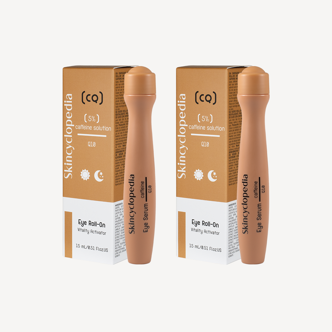 Комплект енергизиращ и ревитализиращ рол-он серум за околоочния контур с 5% разтвор на кофеин + Q10 (2бр.)