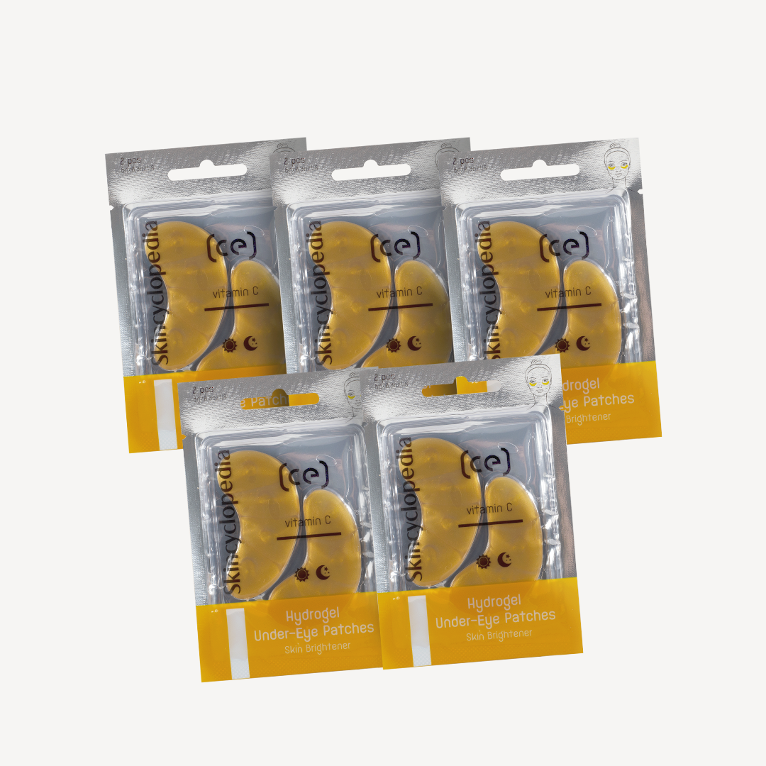 Комплект от 5 броя хидрогел пачове за под очи с витамин с, ниацинамид, хиалуронова киселина и колаген, 2бр